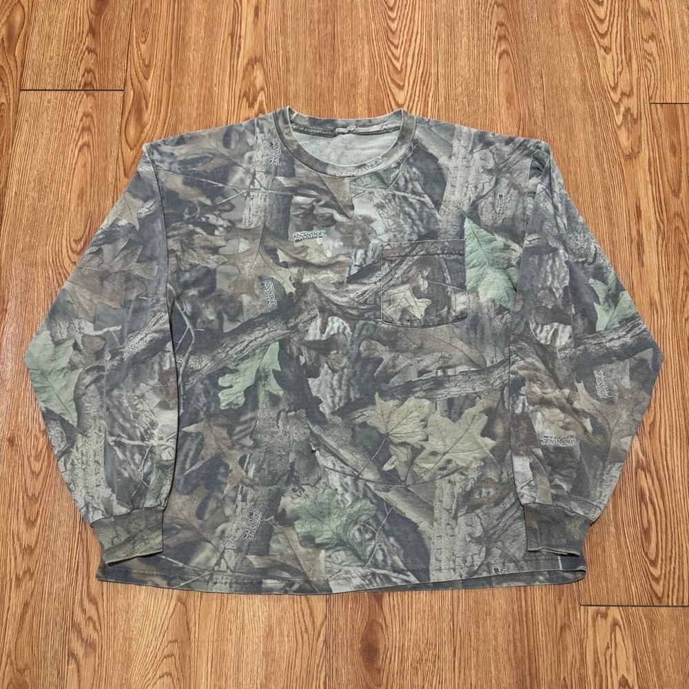 VTG Camouflage Men's Shirt Large Long Sleeve Advantage Tree